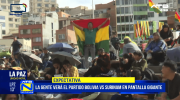 La Paz vibra con pantallas gigantes por el repechaje Bolivia vs Surinam