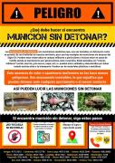 ¡Peligro! ¿Qué debe hacer si encuentra munición sin detonar?