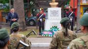 La Banda rindió homenaje al granadero Ramón Saavedra con la inauguración de un busto en su honor