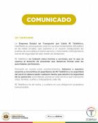 Mi Teleférico advierte acciones legales tras incidente de seguridad en cabina en movimiento