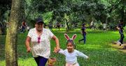 Familias llegan hasta el Jardín Botánico para celebrar Pascua