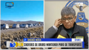 Choferes rompen diálogo y mantienen paro con bloqueos en Oruro