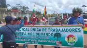 Marcha desde Pando hacia La Paz en contra de Ley 157 cumple su cuarto día