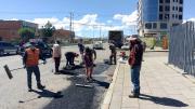 Alcaldía de El Alto inicia programa de bacheo en vías principales