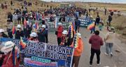 Sectores evistas parten desde Caracollo en la marcha contra el Gobierno