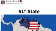 Trump publica un mapa con Venezuela pintada con la bandera de EEUU y como 51º estado