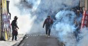 Gasificación: maestros y policías se enfrentan en la ciudad de La Paz