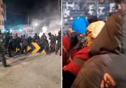 Desbloqueo: Las fuerzas del orden salen a despejar vías y manifestantes intentan resistir