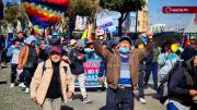 La marcha evista ingresa a la ciudad de La Paz