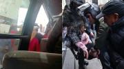 Ponchos Rojos atacan a pasajeros de minibuses y a periodistas