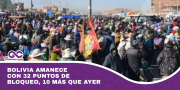 Bolivia amanece con 32 puntos de bloqueo, 10 más que ayer