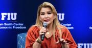 “La democracia no se construye con vandalismo ni con terror económico”, dice Añez y urge respeto para el Gobierno de Paz