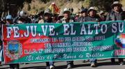 Fejuve de El Alto anuncia una marcha este martes hacia el centro paceño