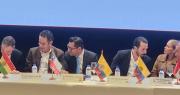 Lara y Velasco participan de la inauguración de sesiones del Parlamento Andino en Santa Cruz