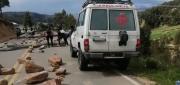 BLOQUEOS IMPIDEN EL PASO DE UNA AMBULANCIA Y UN NIÑO MUERE EN EL TRAYECTO