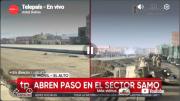 VIVO: Caravana humanitaria avanza en medio de resistencia violenta de movilizados que vuelven a bloquear