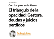 El triángulo de la opacidad: gestora, deudas y juicios perdidos