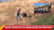Bloqueadores lanzan dinamita contra policías durante el operativo en Parotani