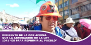 Dirigente de la COB afirma que la abrogación de la Ley 1341 “es para reprimir al pueblo”