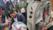 Fabio quedó con heridas en el brazo y la cabeza por agresión de bloqueadores y teme por su salud