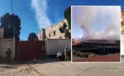 Parte de un cuartel se incendia en la ciudad de Viacha