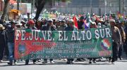 Marcha de la Fejuve Sur de El Alto llega hasta el centro paceño para pedir la renuncia de Paz y Lara