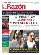 Portadas de los periódicos de Bolivia del lunes 1 de junio del 2026