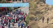 Productores y bloqueadores se enfrentan en Mecapaca por la salida de alimentos hacia La Paz, reporta un vecino