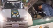 Video: Presunto policía es captado durmiendo al volante cuando iba a bordo de un patrullero