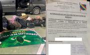 Policía detecta minibús enviado del Trópico que tenía “autorización” para pasar bloqueos y encuentra Bs94.500