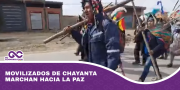 Movilizados de Chayanta marchan hacia La Paz