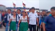 Evo lidera marcha con la Federación Campesinas de Mujeres en contra del gobierno de Paz