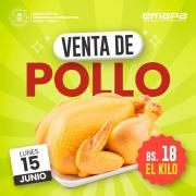 La Paz: Emapa vende carne en pollo a Bs 18 el kilo en Miraflores y Correos