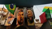 Las caras de Messi, Neymar y Ronaldo decoran las calles de Calcuta