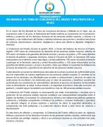 PRONUNCIAMIENTO DÍA MUNDIAL DE TOMA DE CONCIENCIA DEL ABUSO Y MALTRATO EN LA VEJEZ