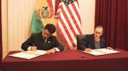 Bolivia y Estados Unidos firman acuerdo de cooperación para fortalecer la lucha contra el narcotráfico y delitos transnacionales