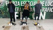 Aprehenden a tres personas con 274 cápsulas de pasta base de cocaína