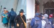 Dirigentes de la COB ingresan a Palacio de Gobierno para reunirse con Paz y ministros
