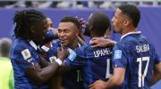 En una tormenta, Francia golea a Irak con dos de Mbappé
