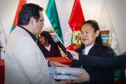 Presidente de Diputados entregó la CPE en Braille para fortalecer la inclusión de personas con discapacidad visual