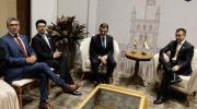 Antes de la sesión de la cumbre del Mercosur, Paz se reunió con Noboa y el canciller de Argentina