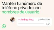 WhatsApp abre el proceso para dar un nombre de usuario sin compartir el número de teléfono