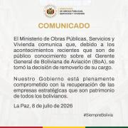 Destituyen a Eduardo Valdivia de la Gerencia General de BoA