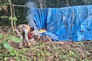 Marinos desmantelan cinco campamentos de minería ilegal en área protegida del Madidi