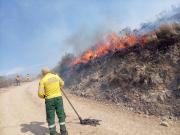 Incendio forestal de magnitud pone en riesgo a San Lorenzo, en Tarija