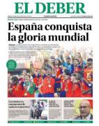 Portadas de los periódicos de Bolivia del lunes 20 de julio del 2026