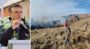 Incendios en Tarija: Paz dice que el fuego es recurrente en zonas “más pobladas o camino a ser urbanizadas”