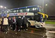 De la fiesta al pánico: balearon bus de hinchas de Tigre en Uruguay