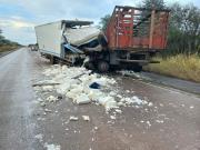 Colisión entre dos camiones en la carretera Bioceánica deja un fallecido y un herido