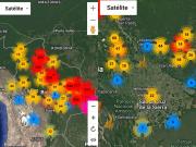 Suben a 1.461 los focos de calor en el país; Santa Cruz es la región más afectada